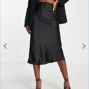 ASOS Satin Bias Midi Skirt